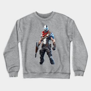 Warrior in fortnite illustration style Crewneck Sweatshirt